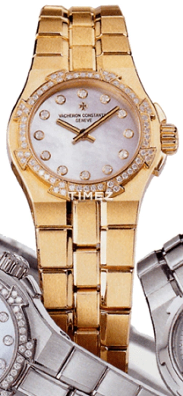 Vacheron Constantin,Overseas 24.50mm,24.50mm,Yellow Gold,White,Automatic,Sapphire,Round,16550,16550/423J-8885