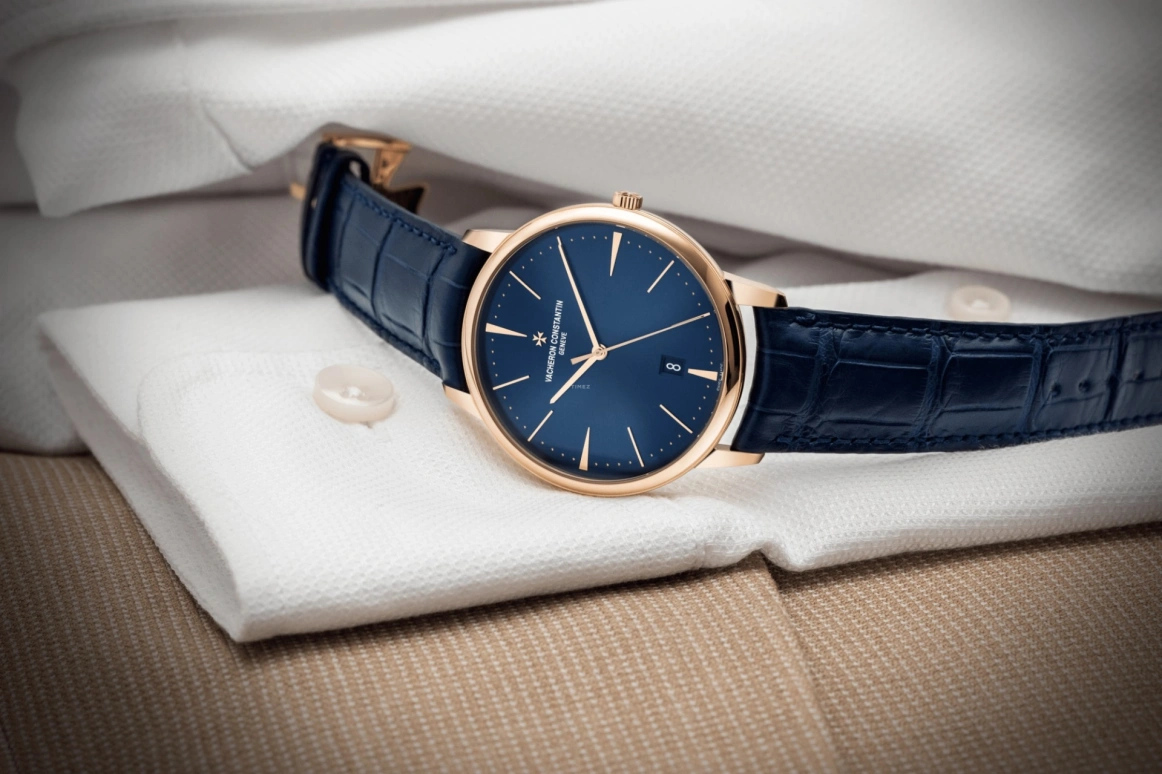 Vacheron Constantin,Patrimony 40mm,40mm,Pink Gold,Blue,Automatic,Day,43hours,85180,85180/000R-B515