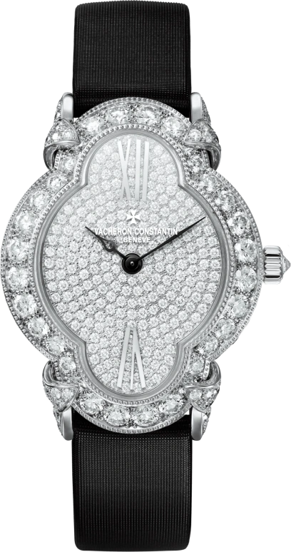Vacheron Constantin,Heures Créatives 36.20x26.50mm,36.20x26.50mm,White Gold,Silver,Handwound,38hours,In-house Caliber,1005J,1005J/000G-H169
