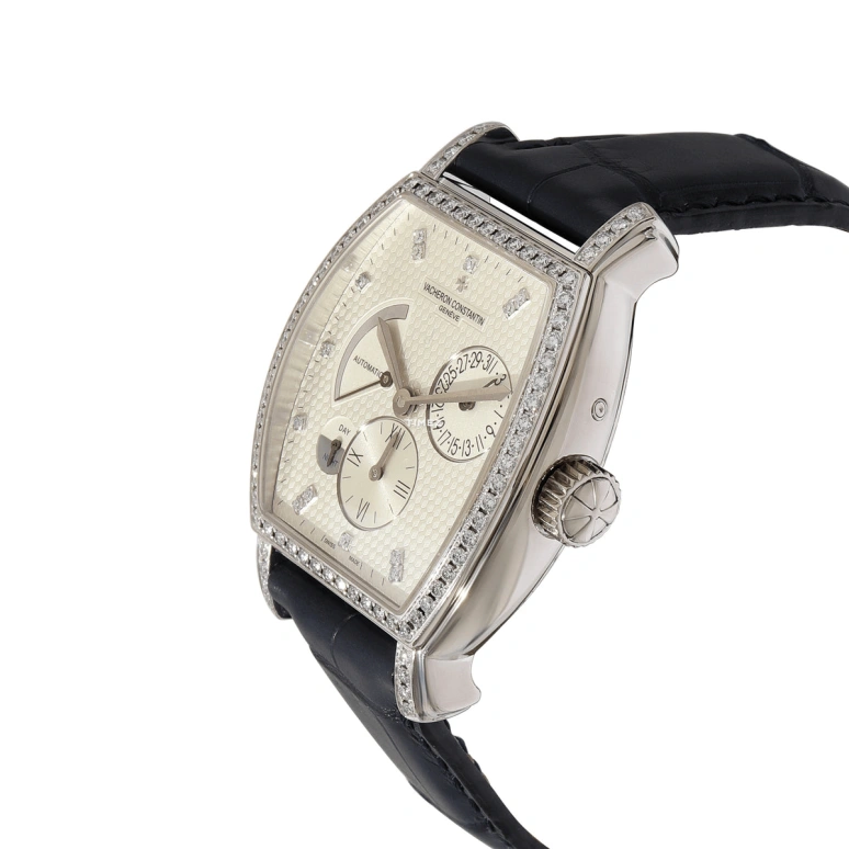 Vacheron Constantin,Malte 36x48mm,36x48mm,White Gold,Silver White,Automatic,Day,Power Reserve Indicator,Dule Time,Day / Night Indication,40hours,In-house Caliber,47700,47700/000G-9416