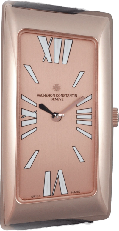 Vacheron Constantin,1972 46.50x22.80mm,46.50x22.80mm,Rose Gold,Quartz,In-house Caliber,Sapphire,Crystal Glass,25010,25010/000R-9122