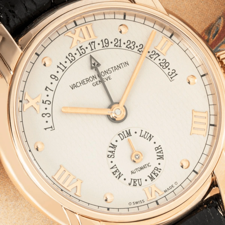 Vacheron Constantin,Patrimony 38mm,38mm,Rose Gold,White,Automatic,Date,Day,Retrograde,47245,47245/000R-8775