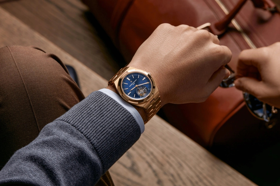 Vacheron Constantin,Overseas 42.50mm,42.50mm,Pink Gold,Blue,Automatic,Tourbillon,80hours,Kyle Kuzma,6000V,6000V/110R-B733