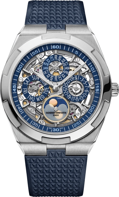 Vacheron Constantin,Overseas 41.50mm,41.50mm,White Gold,Skeleton,Automatic,Moonphase,Perpetual Calendar,Leap Year,Month,In-house Caliber,Sapphire,Crystal Glass,4300V,4300V/220G-B946