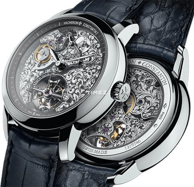 Vacheron Constantin,Métiers d'Art 41mm,41mm,Platinum,Silver,Skeleton,Handwound,Power Reserve Indicator,Tourbillon,6000A,6000A/000P-B025