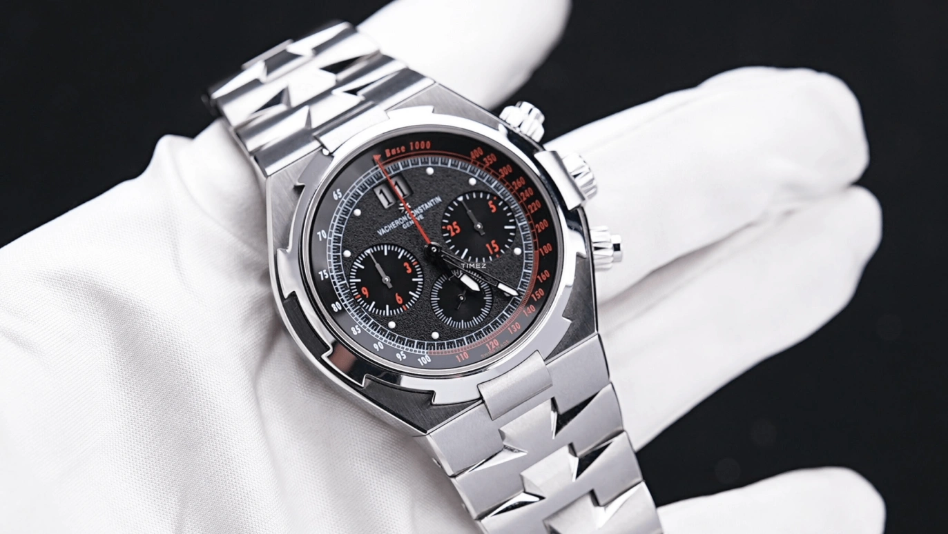 Vacheron Constantin,Overseas 42mm,42mm,Stainless Steel,Black,Automatic,Chronograph,Day,49150,49150/000A-9337
