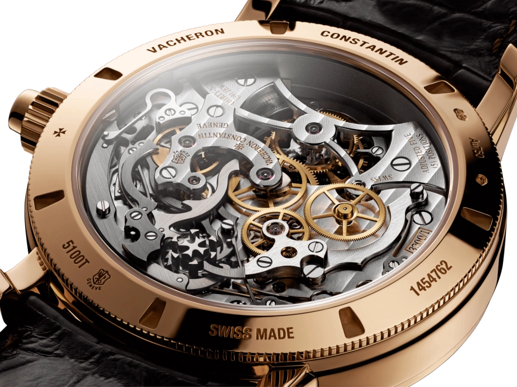 Vacheron Constantin,Traditionnelle 42.50mm,42.50mm,Pink Gold,Silver,Handwound,Chronograph,Monopoussoir,Power Reserve Indicator,Tourbillon Escapement,65hours,In-house Caliber,5100T,5100T/000R-B623