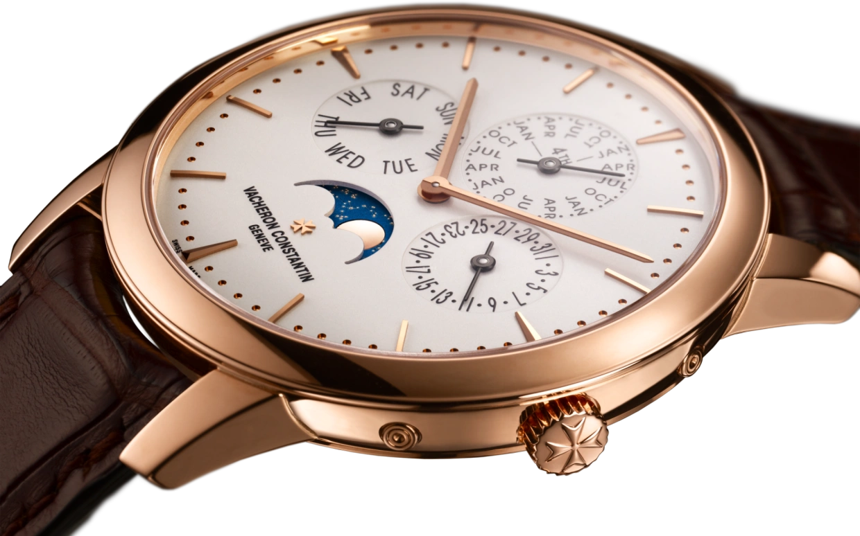 Vacheron Constantin,Patrimony 41mm,41mm,Pink Gold,Silver,Automatic,Moonphase,Perpetual Calendar,Leap Year,Month,40hours,In-house Caliber,43175,43175/000R-9687