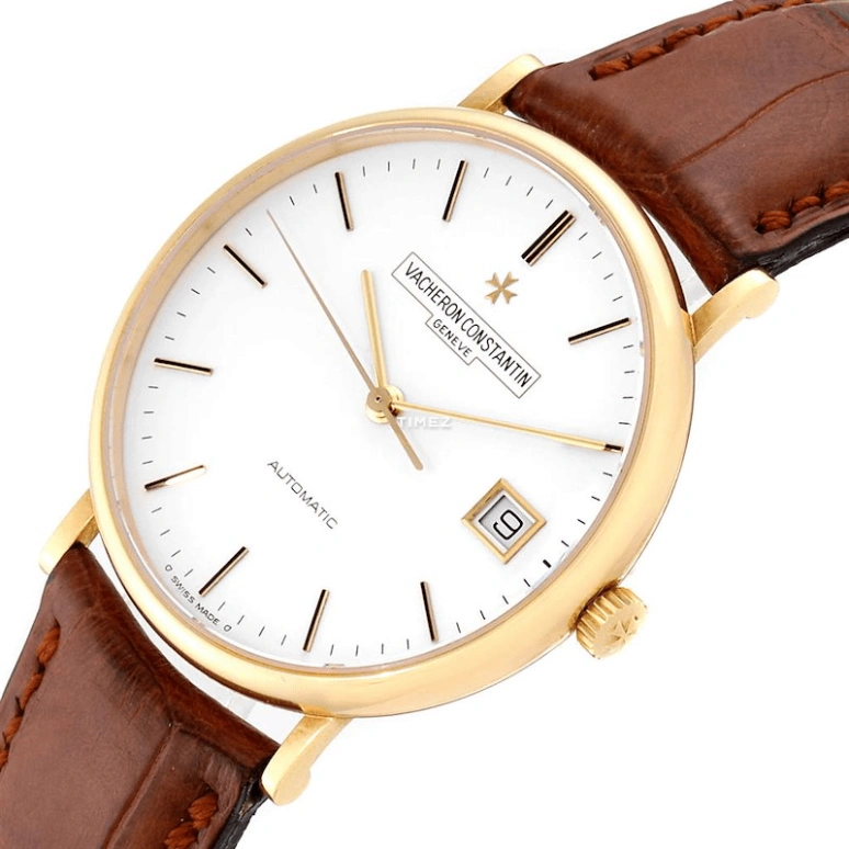 Vacheron Constantin,Patrimony 38mm,38mm,Yellow Gold,White,Automatic,Day,Sapphire,Crystal Glass,42002,42002/000J-8760