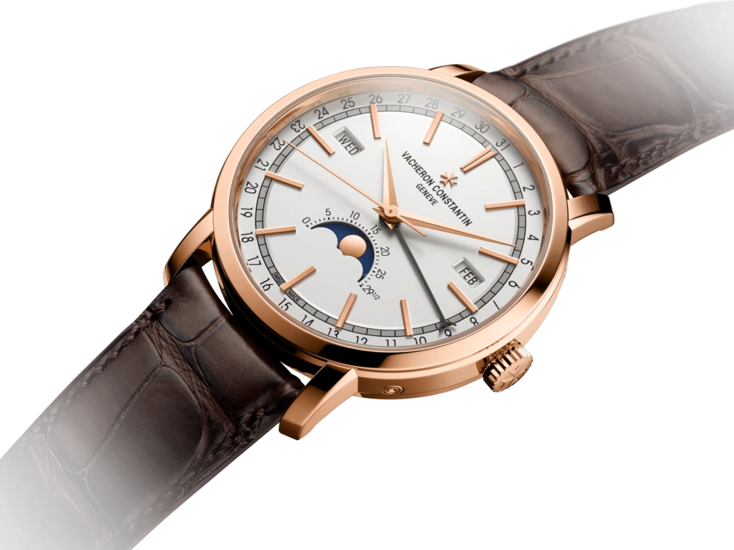 Vacheron Constantin,Traditionnelle 41mm,41mm,Pink Gold,Silver,Automatic,Moonphase,Month,Date,Day,43hours,In-house Caliber,4010T,4010T/000R-B344