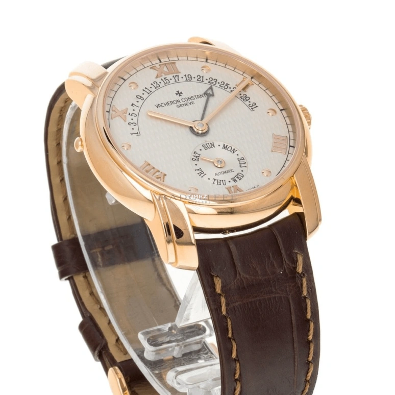 Vacheron Constantin,Patrimony 38mm,38mm,Rose Gold,White,Automatic,Date,Day,Retrograde,47245,47245/000R-8775