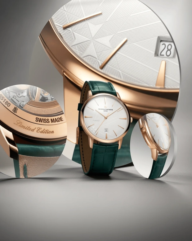 Vacheron Constantin,Patrimony 40mm,40mm,Pink Gold,Silver,Automatic,Day,40hours,85180,85180/000R-H116