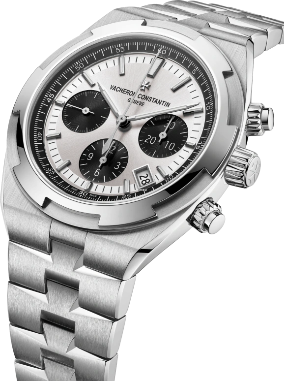 Vacheron Constantin,Overseas 42.50mm,42.50mm,Stainless Steel,White,Automatic,Chronograph,Day,5520V,5520V/210A-B686