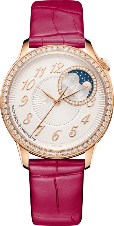 Vacheron Constantin,Égérie 37mm,37mm,Pink Gold,Silver,Automatic,Moonphase,40hours,8005F,8005F/000R-B498