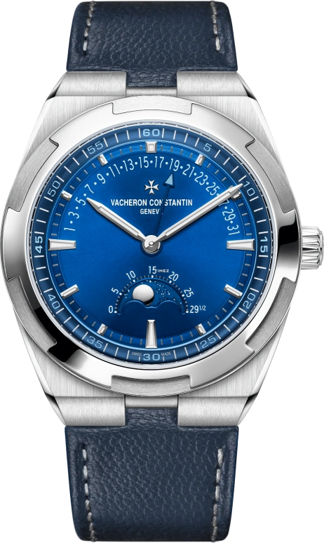 Vacheron Constantin,Overseas 41mm,41mm,Stainless Steel,Blue,Automatic,Moonphase,Day,Retrograde,4000V,4000V/210A-B911