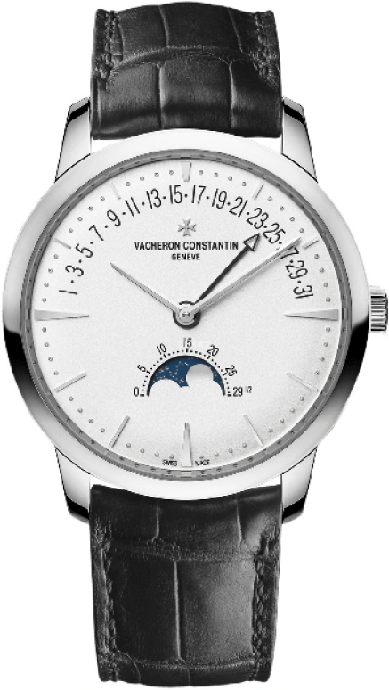 Vacheron Constantin,Patrimony 42.50mm,42.50mm,White Gold,Silver,Automatic,Moonphase,Day,Retrograde,4010U,4010U/000G-B330