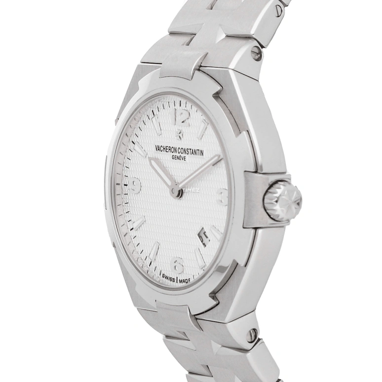 Vacheron Constantin,Overseas 34mm,34mm,Stainless Steel,Silver,Grey,Quartz,Day,74hours,25250,25250/D01A-9123