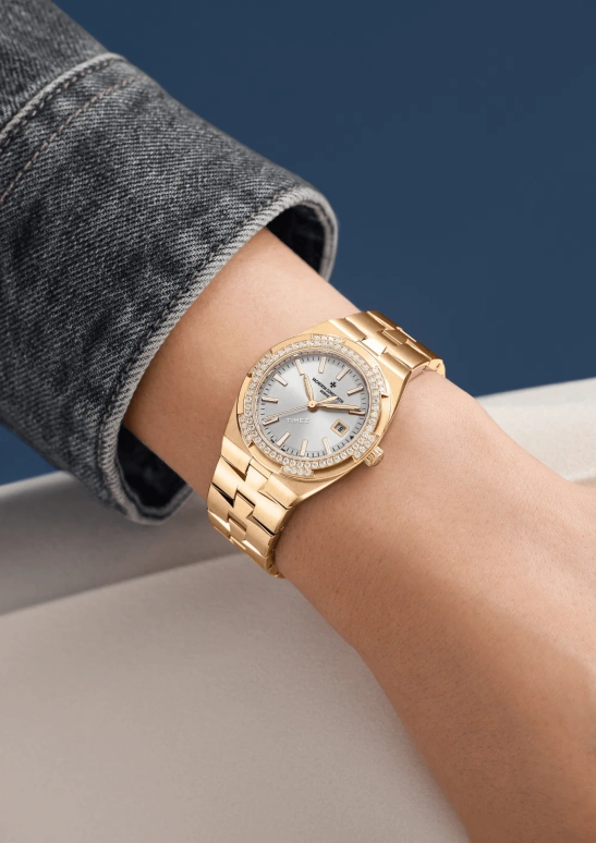 Vacheron Constantin,Overseas 33mm,33mm,Pink Gold,Silver,Quartz,Day,74hours,1225V,1225V/200R-H031