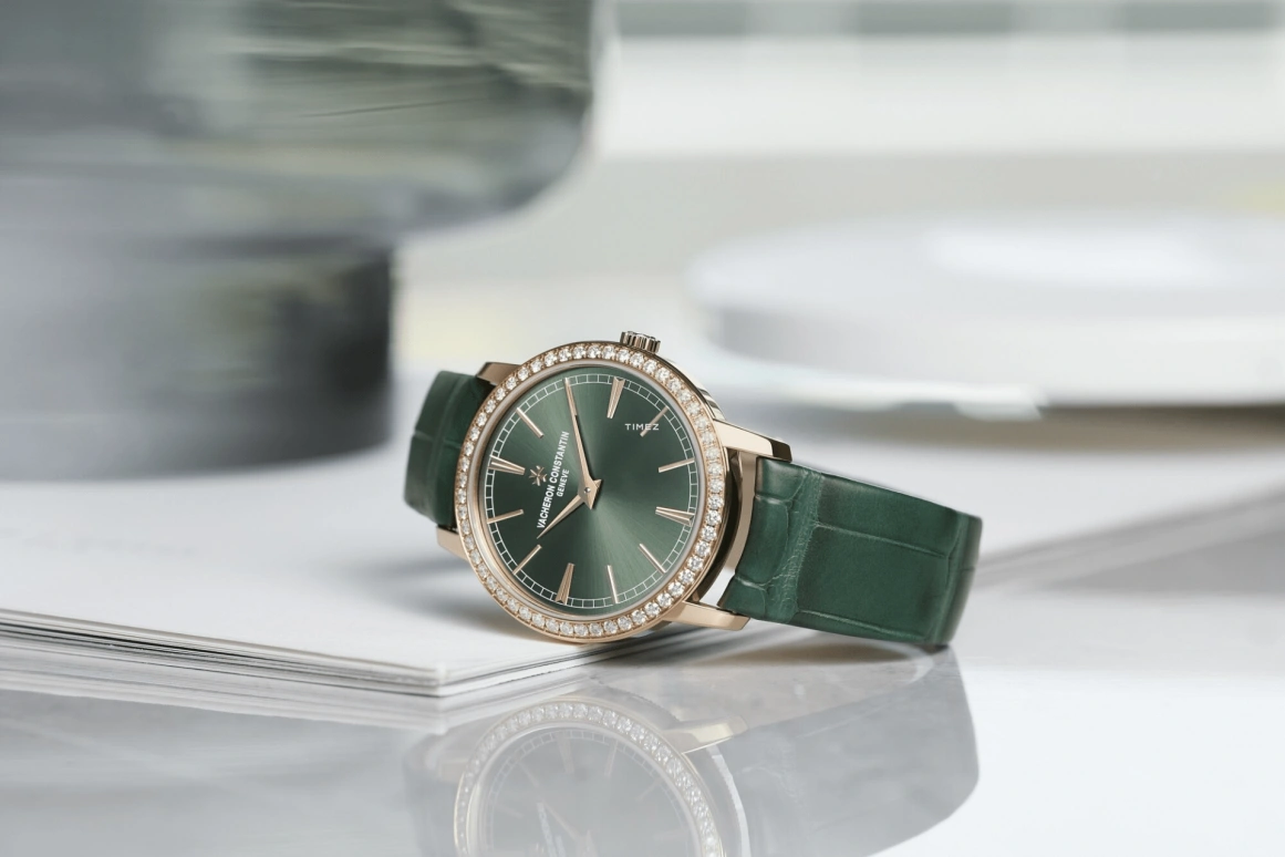 Vacheron Constantin,Traditionnelle 33mm,33mm,Pink Gold,Green,Handwound,Anti-magnetic,40hours,1405T,1405T/000R-H009