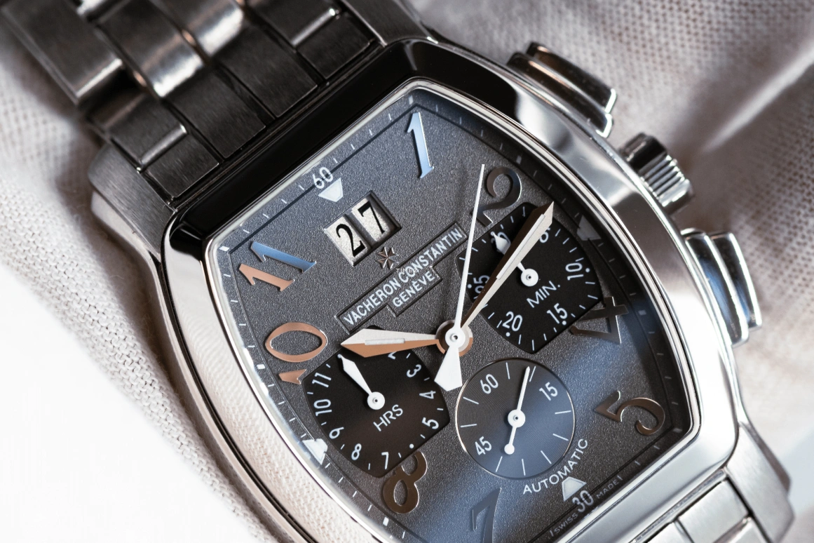 Vacheron Constantin,Malte 37x40mm,37x40mm,Stainless Steel,Grey,Automatic,Chronograph,Day,49145,49145/339A-9057