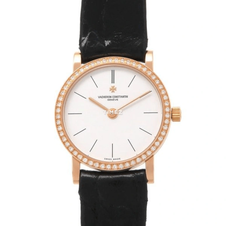 Vacheron Constantin,Patrimony 23.50mm,23.50mm,Rose Gold,White,Quartz,In-house Caliber,Sapphire,Crystal Glass,25593,25593/000R-8741