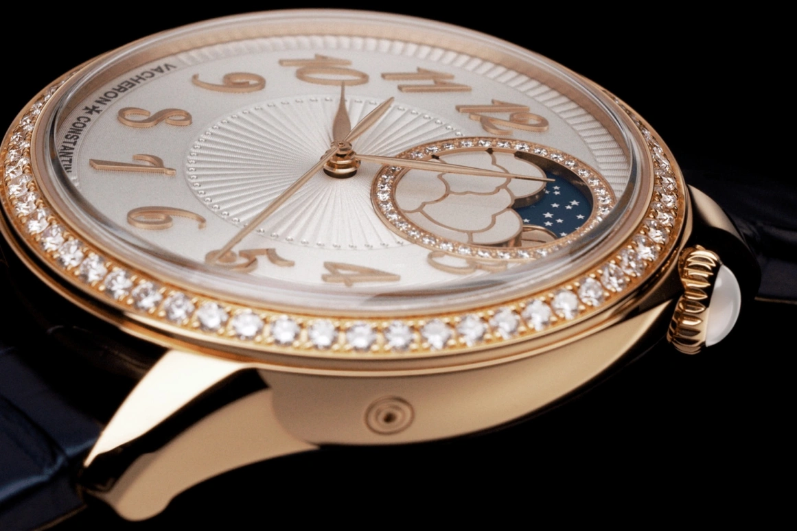 Vacheron Constantin,Égérie 37mm,37mm,Pink Gold,Silver,Automatic,Moonphase,40hours,8005F,8005F/000R-B498