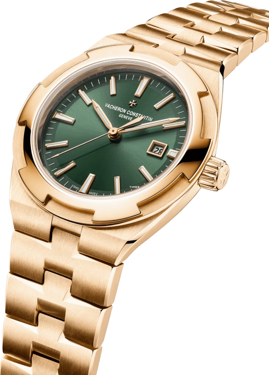 Vacheron Constantin,Overseas 34.50mm,34.50mm,Pink Gold,Green,Automatic,Day,40hours,4600V,4600V/200R-H134