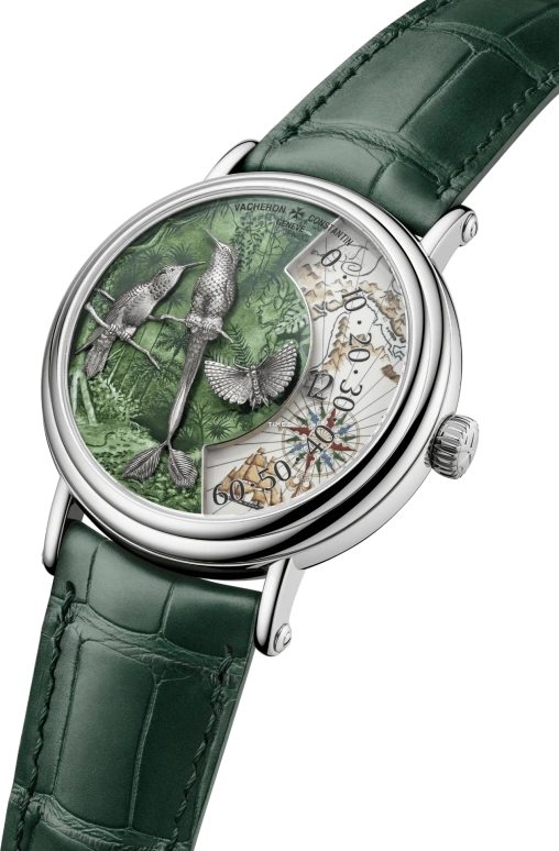 Vacheron Constantin,Métiers d'Art 41mm,41mm,White Gold,Green,Multi-Color,Automatic,40hours,In-house Caliber,7500U,7500U/000G-B993