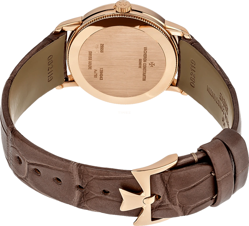 Vacheron Constantin,Traditionnelle 30mm,30mm,Rose Gold,Coffee,Quartz,In-house Caliber,Sapphire,Crystal Glass,25558,25558/000R-9759