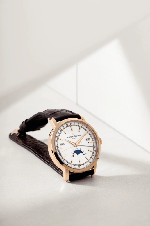 Vacheron Constantin,Traditionnelle 41mm,41mm,Pink Gold,Silver,Automatic,Moonphase,Month,Date,Day,43hours,In-house Caliber,4010T,4010T/000R-B344