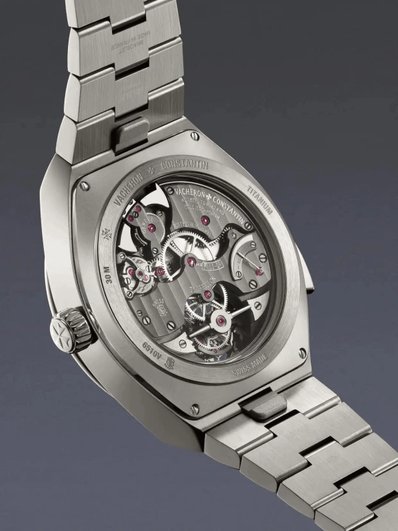 Vacheron Constantin,Overseas 44.50mm,44.50mm,Titanium,Blue,Handwound,Perpetual Calendar,Leap Year,Month,Date,In-house Caliber,Sapphire,Crystal Glass,6510V,6510V/110T-128C
