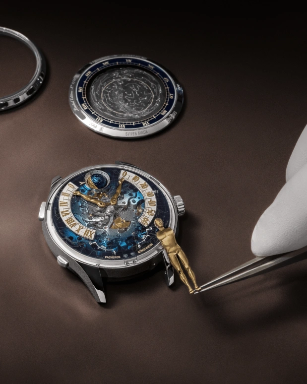 Vacheron Constantin,Métiers d'Art 43mm,43mm,White Gold,Blue,Handwound,Moonphase,Power Reserve Indicator,Retrograde,Planetarium,144hours,In-house Caliber,7200A,7200A/000G-H103