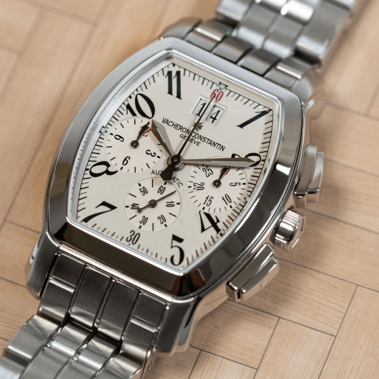 Vacheron Constantin,Malte 37x40mm,37x40mm,Stainless Steel,White,Automatic,Chronograph,Day,49145,49145/339A-8970
