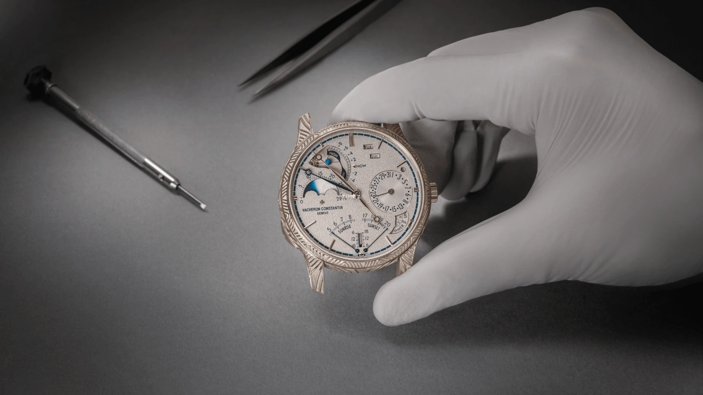 Vacheron Constantin,Artelier Cabinotiers Special Order 45mm,45mm,White Gold,Silver,Handwound,Moonphase,Perpetual Calendar,Leap Year,Month,504hours,In-house Caliber,97A0C,97A0C/000G-304C