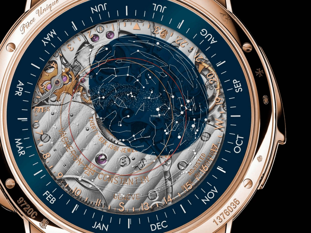 Vacheron Constantin,Artelier Cabinotiers Special Order 45mm,45mm,Pink Gold,Red Gold,Pink Red,Blue,Handwound,Moonphase,Perpetual Calendar,Annual Calendar,Month,60hours,In-house Caliber,6620C,6620C/000R-B656
