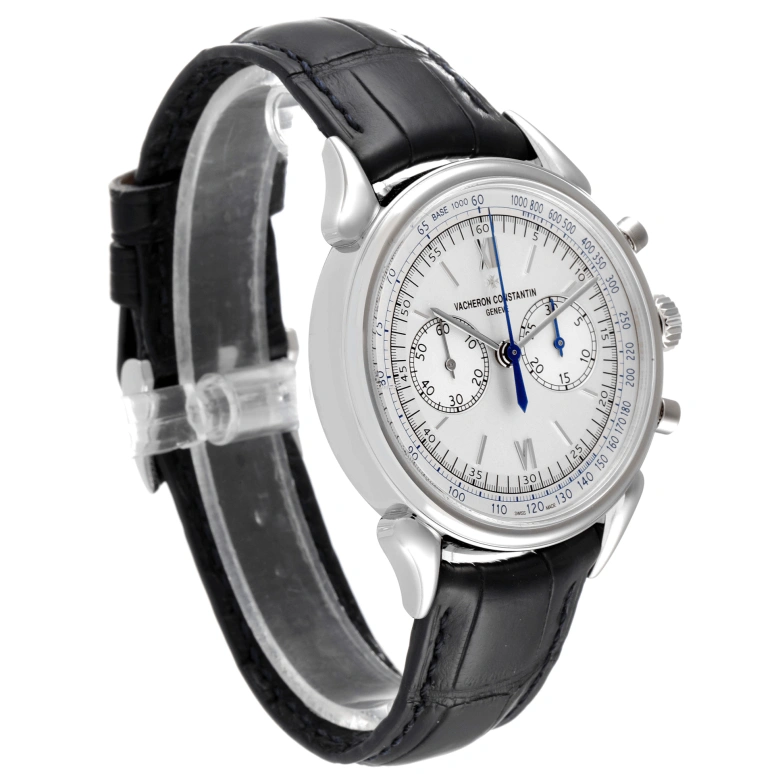 Vacheron Constantin,Historiques 38.50mm,38.50mm,Platinum,Silver,Handwound,Chronograph,48hours,5000H,5000H/000P-B058