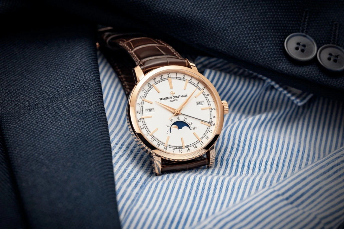 Vacheron Constantin,Traditionnelle 41mm,41mm,Pink Gold,Silver,Automatic,Moonphase,Month,Date,Day,43hours,In-house Caliber,4010T,4010T/000R-B344