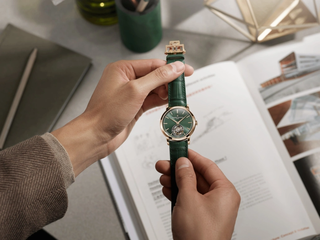 Vacheron Constantin,Traditionnelle 41mm,41mm,Pink Gold,Green,Automatic,Tourbillon,80hours,6000T,6000T/000R-B972