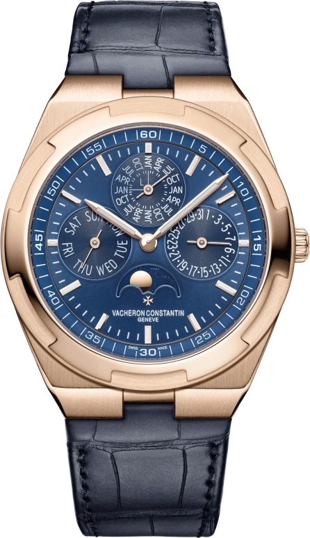 Vacheron Constantin,Overseas 41.50mm,41.50mm,Pink Gold,Blue,Automatic,Moonphase,Perpetual Calendar,Leap Year,Month,40hours,In-house Caliber,4300V,4300V/000R-B509