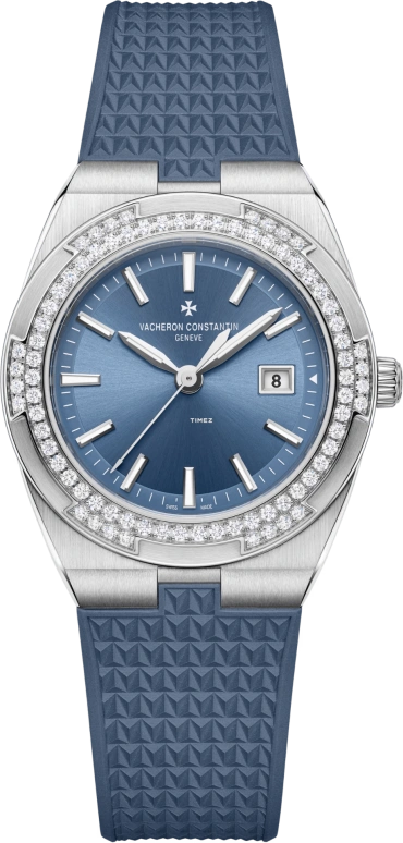 Vacheron Constantin,Overseas 33mm,33mm,Stainless Steel,Blue,Quartz,Day,74hours,1225V,1225V/200A-B590