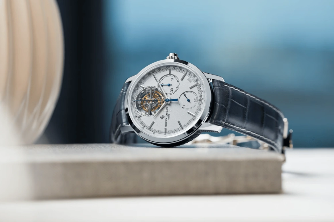 Vacheron Constantin,Traditionnelle 42.50mm,42.50mm,Platinum,Grey,Handwound,Chronograph,Power Reserve Indicator,Tourbillon,5100T,5100T/000P-H041