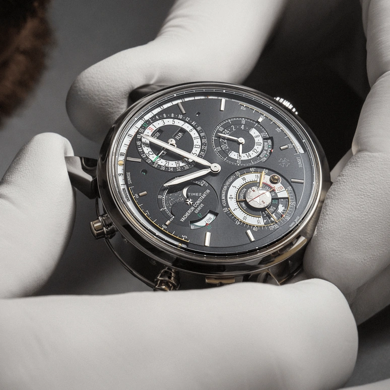 Vacheron Constantin,Artelier Cabinotiers Special Order 45mm,45mm,White Gold,Black,Grey,Handwound,Chronograph,Moonphase,Perpetual Calendar,Leap Year,72hours,In-house Caliber,9600C,9600C/000G-231C
