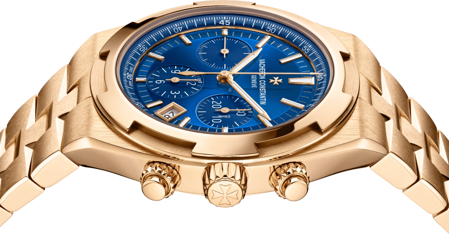 Vacheron Constantin,Overseas 42.50mm,42.50mm,Rose Gold,Pink Gold,Blue,Automatic,Chronograph,Day,5520V,5520V/210R-B952