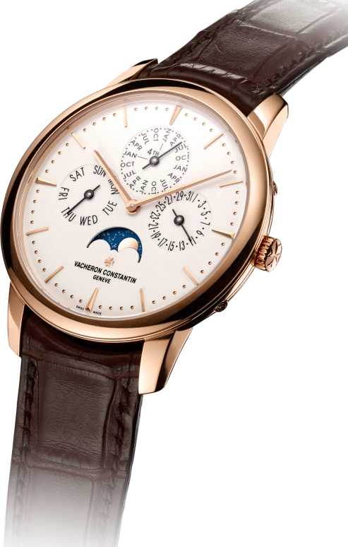 Vacheron Constantin,Patrimony 41mm,41mm,Pink Gold,Silver,Automatic,Moonphase,Perpetual Calendar,Leap Year,Month,40hours,In-house Caliber,43175,43175/000R-9687