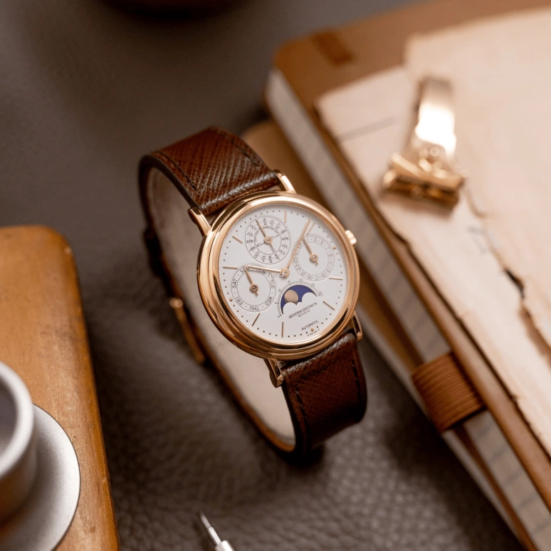Vacheron Constantin,Patrimony 36mm,36mm,Yellow Gold,White,Automatic,Moonphase,Perpetual Calendar,Leap Year,Month,31hours,In-house Caliber,43031,43031/000J-0223