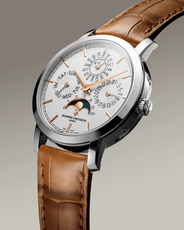 Vacheron Constantin,Traditionnelle 36.50mm,36.50mm,White Gold,Silver,Automatic,Moonphase,Perpetual Calendar,Leap Year,Month,40hours,In-house Caliber,4300T,4300T/000G-H106