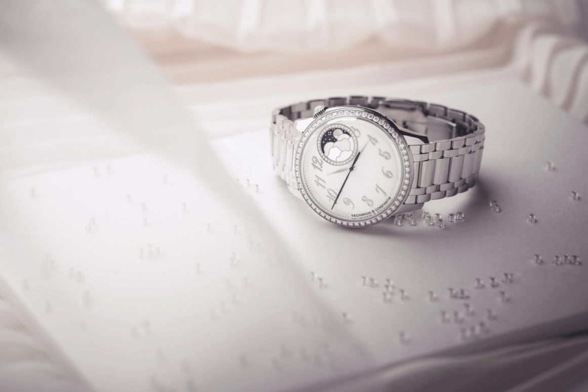 Vacheron Constantin,Égérie 37mm,37mm,Stainless Steel,Silver,Automatic,Moonphase,40hours,8005F,8005F/120A-B497