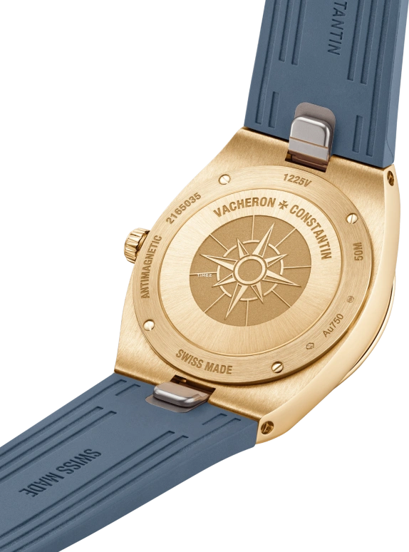 Vacheron Constantin,Overseas 33mm,33mm,Pink Gold,Blue,Quartz,Day,74hours,1225V,1225V/200R-H015
