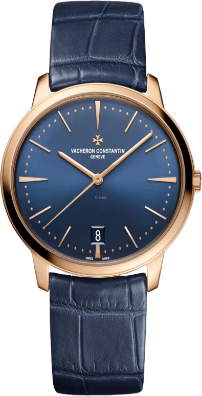 Vacheron Constantin,Patrimony 36mm,36mm,Pink Gold,Blue,Automatic,Date,43hours,4100U,4100U/000R-B643