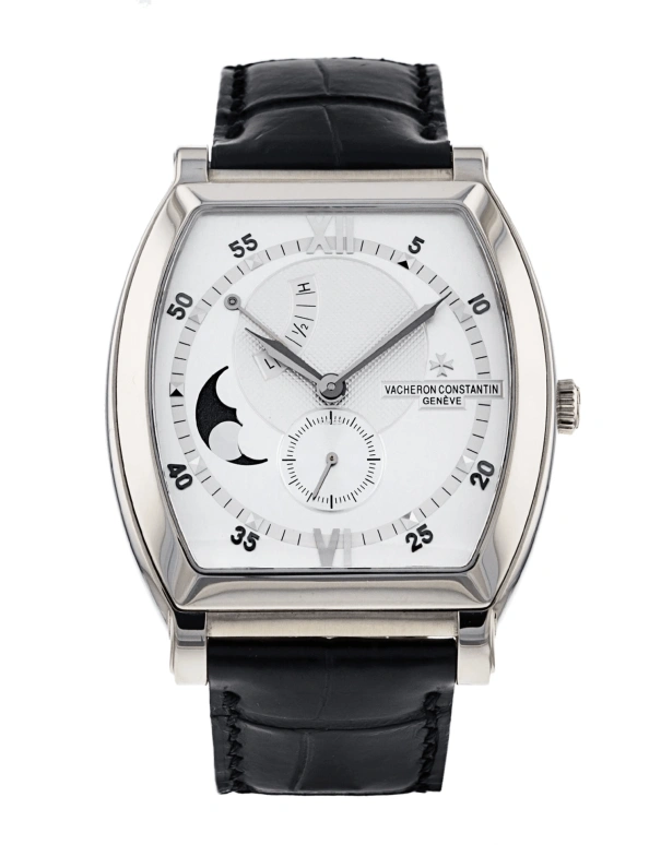 Vacheron Constantin,Malte 39x49mm,39x49mm,White Gold,Silver,Grey,Handwound,Moonphase,Power Reserve Indicator,83080,83080/000G-9408